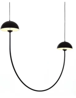 Lámpara colgante Champignon – Luxcambra – Diseño minimalista negro, lámpara LED