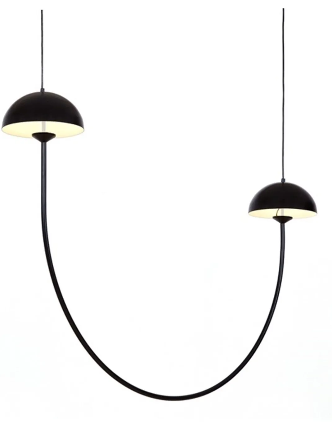 Lámpara colgante Champignon – Luxcambra – Diseño minimalista negro, lámpara LED