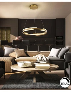 Lámpara colgante Ciclos – Schuller – Lámpara circular en dos colores, LED regulable