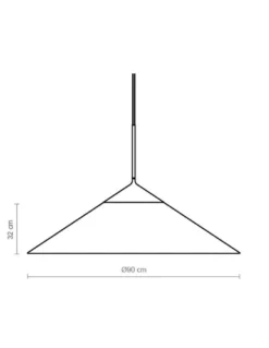Lámpara colgante Cim – Luxcambra – Pantalla de cotonet negra, Ø 90 cm