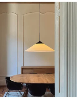 Lámpara colgante Cim – Luxcambra – Pantalla de cotonet negra, Ø 90 cm