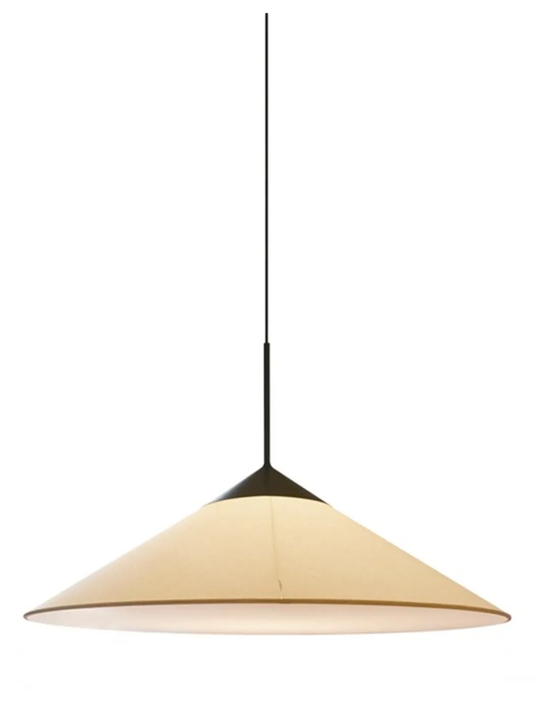 Lámpara colgante Cim – Luxcambra – Pantalla de cotonet negra, Ø 90 cm
