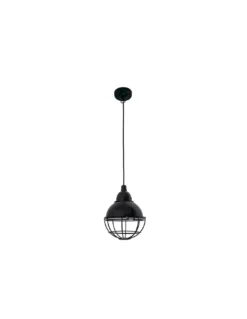 Lámpara colgante Claire - Faro – Lámpara vintage, estructura de acero en verde o negro