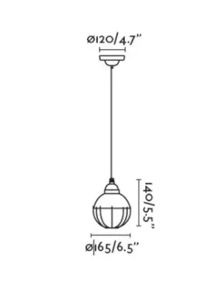 Lámpara colgante Claire - Faro – Lámpara vintage, estructura de acero en verde o negro