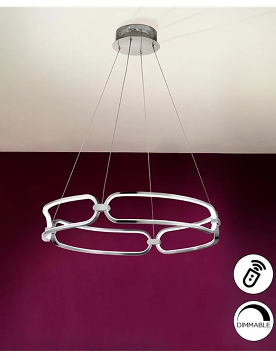 Lámpara colgante Colette – Schuller – Lámpara moderna LED regulable, 3 tamaños y 2 colores
