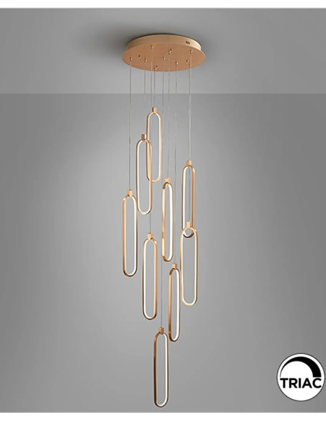 Lámpara colgante Colette – Schuller – Lámpara moderna de 9 luces, LED regulable