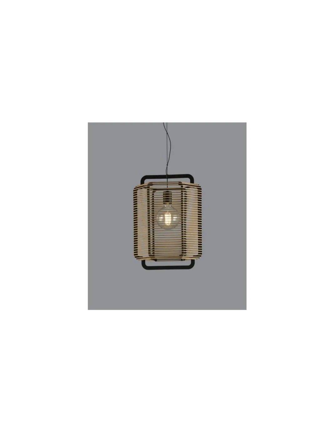 Lámpara colgante Corda - ACB - Diseño boho con pantalla trenzada de cuerda y altura regulable