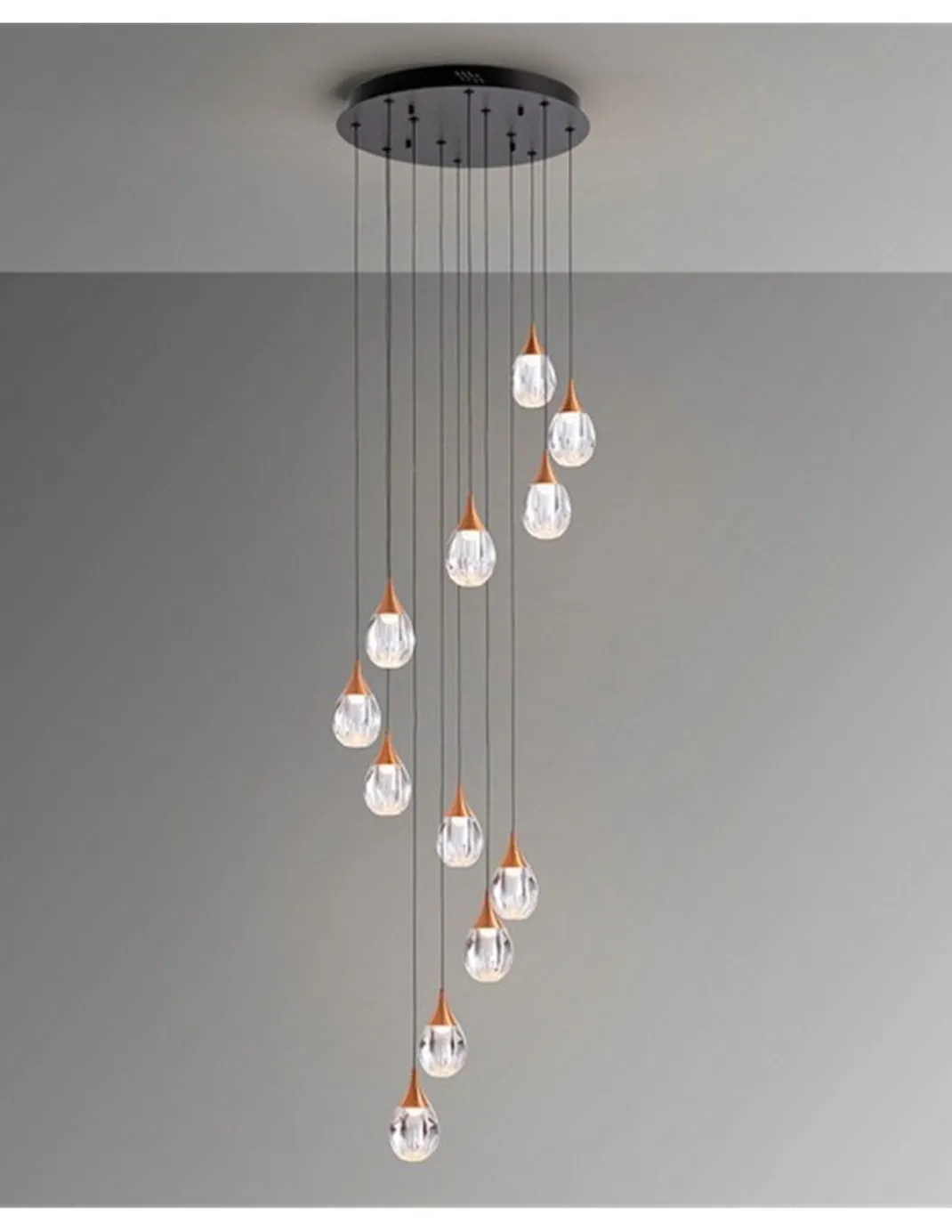 Lámpara colgante Corina - Schuller - Lámpara de 12 luces doradas