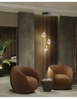 Lámpara colgante Corina - Schuller - 3 luces de acrílico, acabado dorado