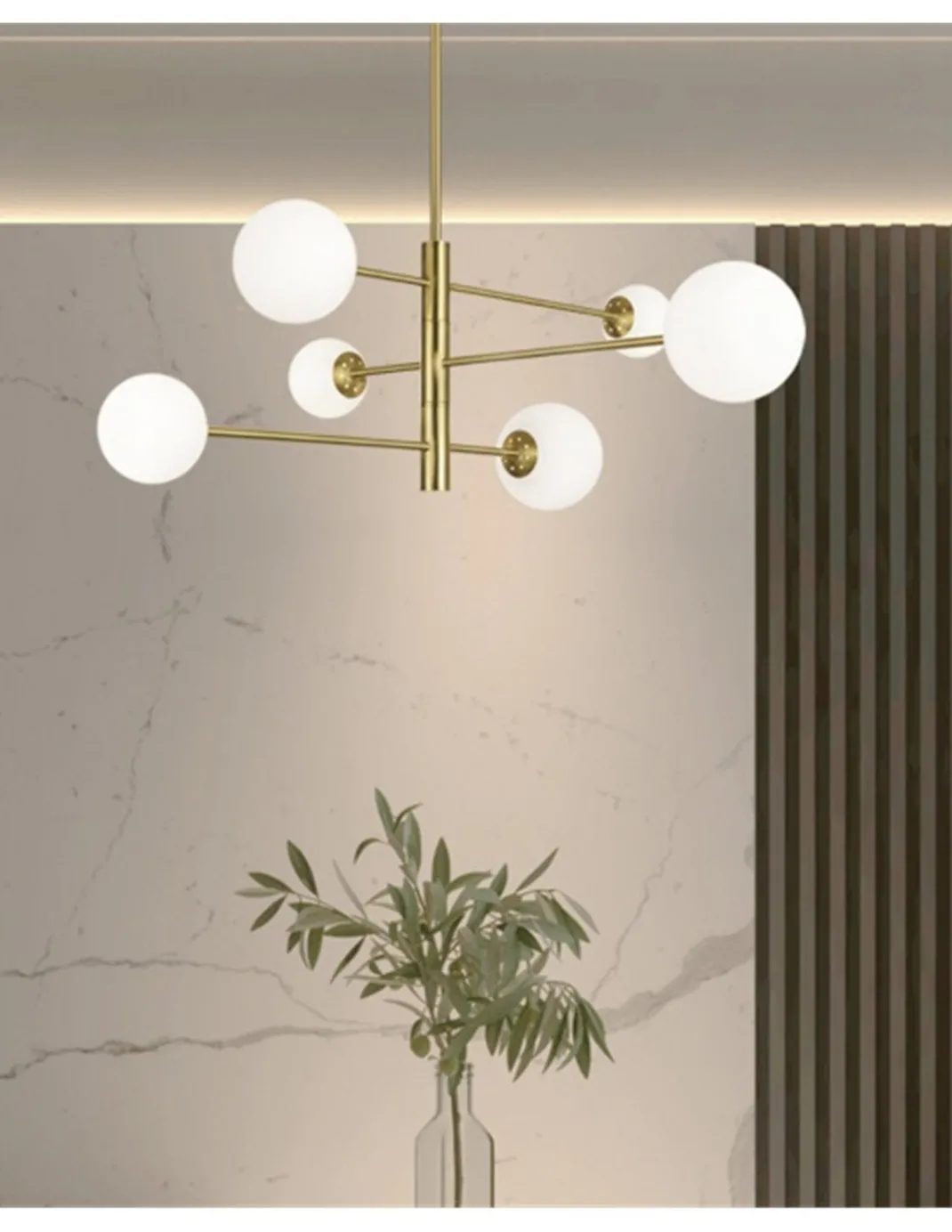 Lámpara colgante Cosmica – AJP – Lámpara decorativa tipo bola dorada