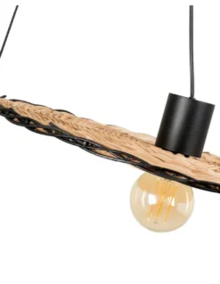 Lámpara colgante Costas – Faro – De ratán, 60-100 cm