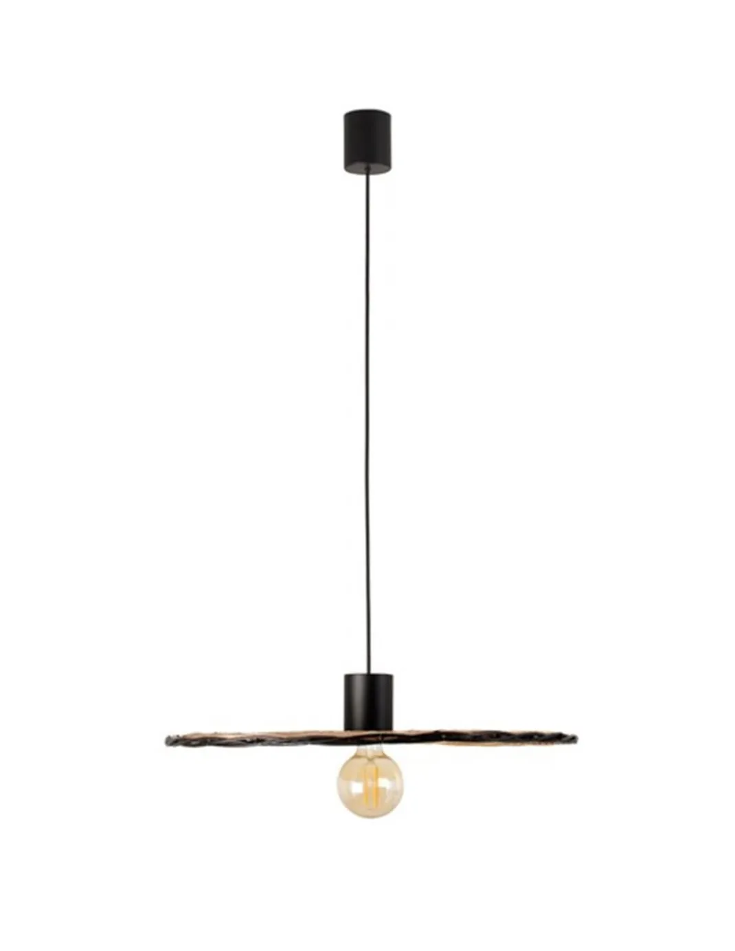 Lámpara colgante Costas – Faro – De ratán, 60-100 cm