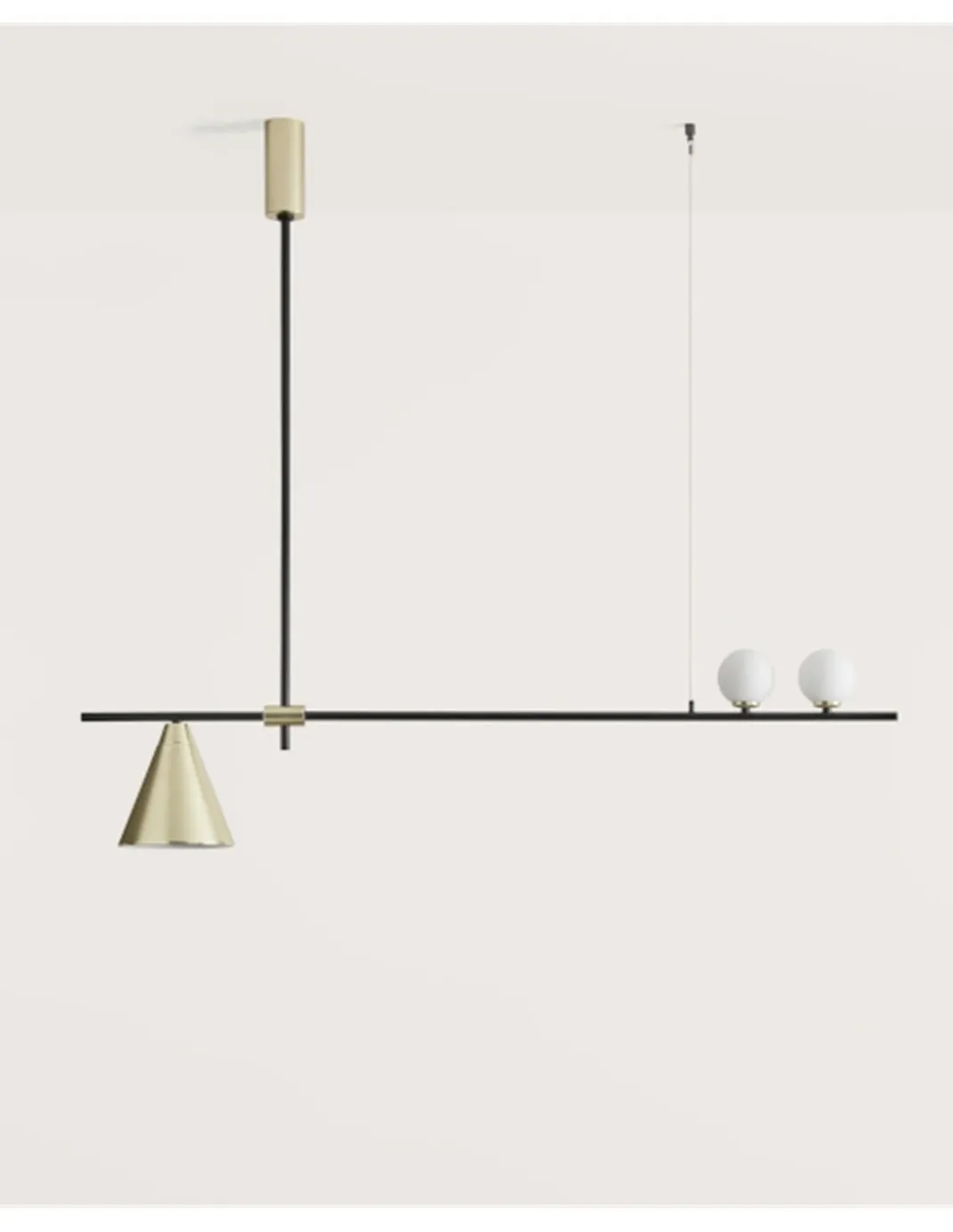 Lámpara colgante Crane - Aromas - Lámpara decorativa oro mate, LED 2700K