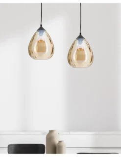 Lámpara colgante Daiki - IDP Lampshades - Lámpara de cristal ámbar
