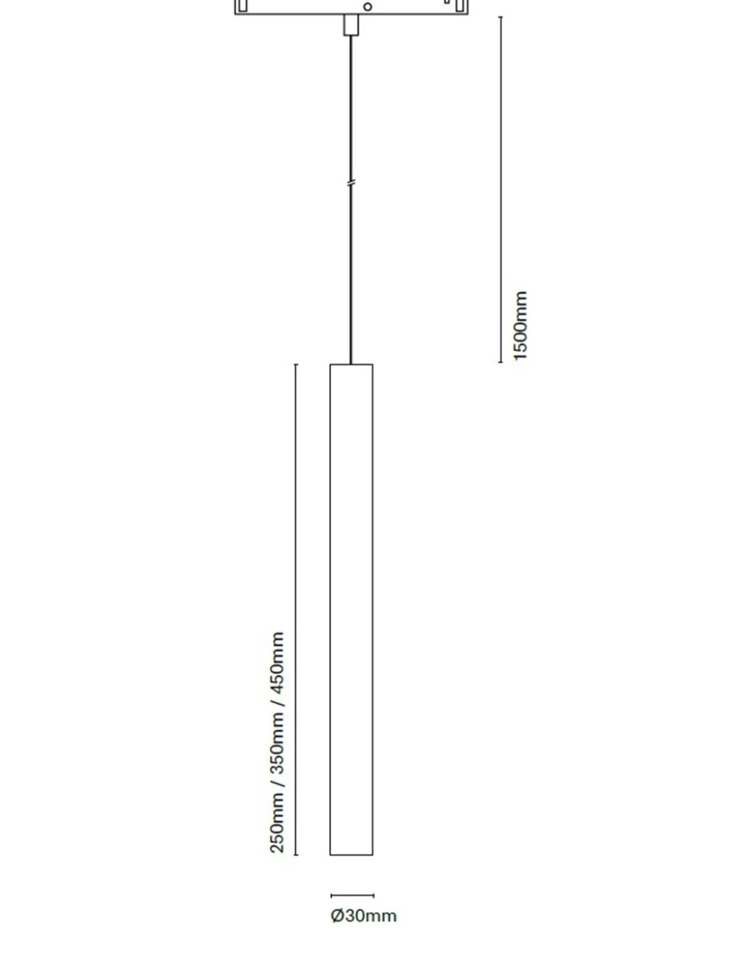 Lámpara colgante de carril 48V BCN 30 - Nexia - Lámpara tubular LED