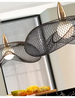 Lámpara colgante decorativa Forma - Schuller - Lámpara de malla metálica con forma orgánica