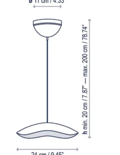 Lámpara colgante de diseño regulable Triac Valentina – Bover
