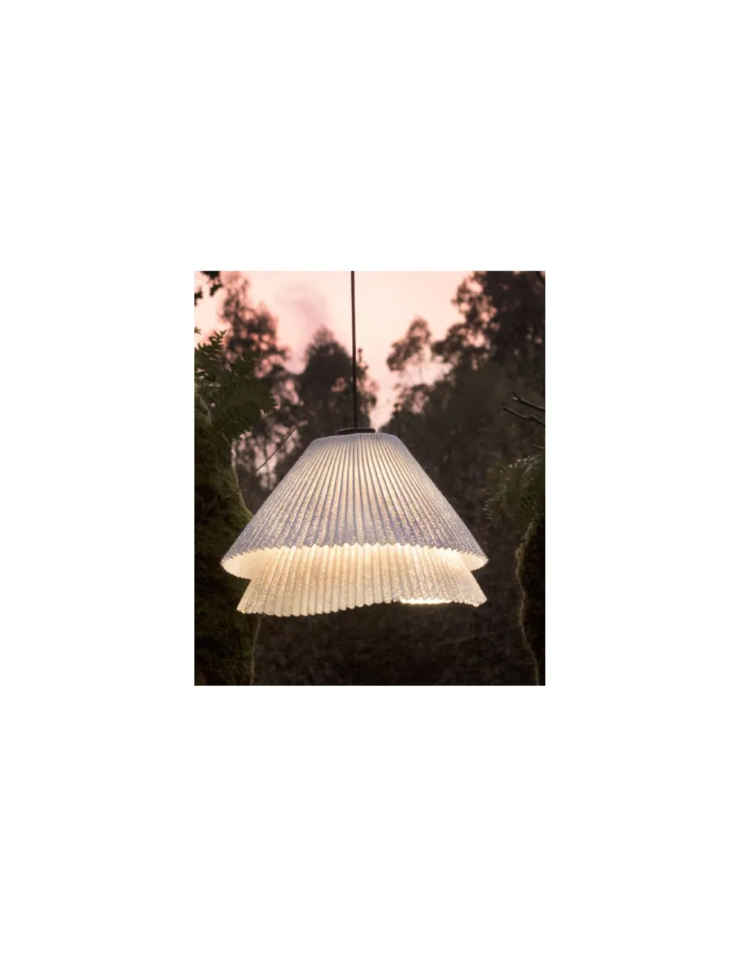 Lámpara colgante de exterior Tempo Vivace - a-emotional light - Lámpara decorativa con pantalla de malla inoxidable