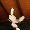 Lámpara colgante de latón con hexágonos y cristal – Ramie – MYO