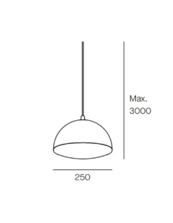 Lámpara colgante de metal negro 1 luz - Nod - Milán