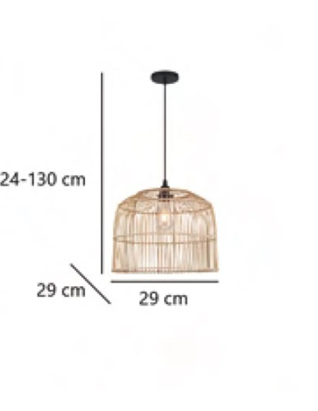 Lámpara colgante de ratán Bento - AJP - Lámpara de techo estilo boho chic