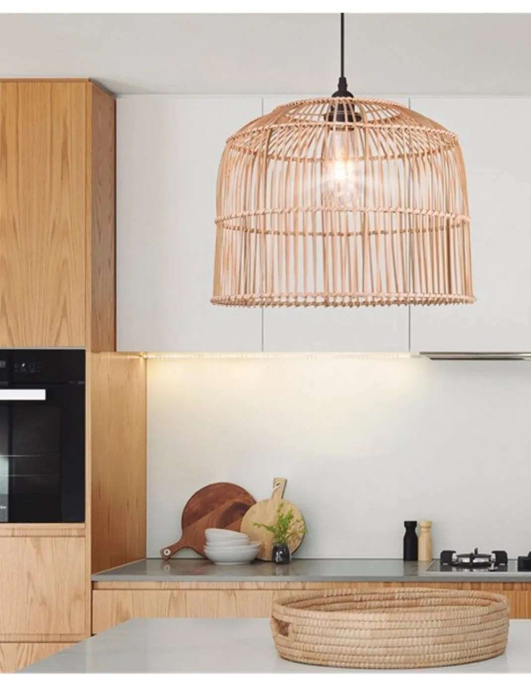 Lámpara colgante de ratán Bento - AJP - Lámpara de techo estilo boho chic