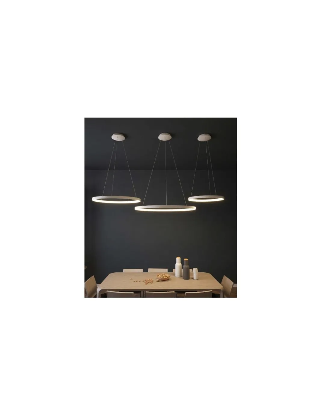 Lámpara Colgante de Techo Grace - ACB - LED, forma cilíndrica, blanca