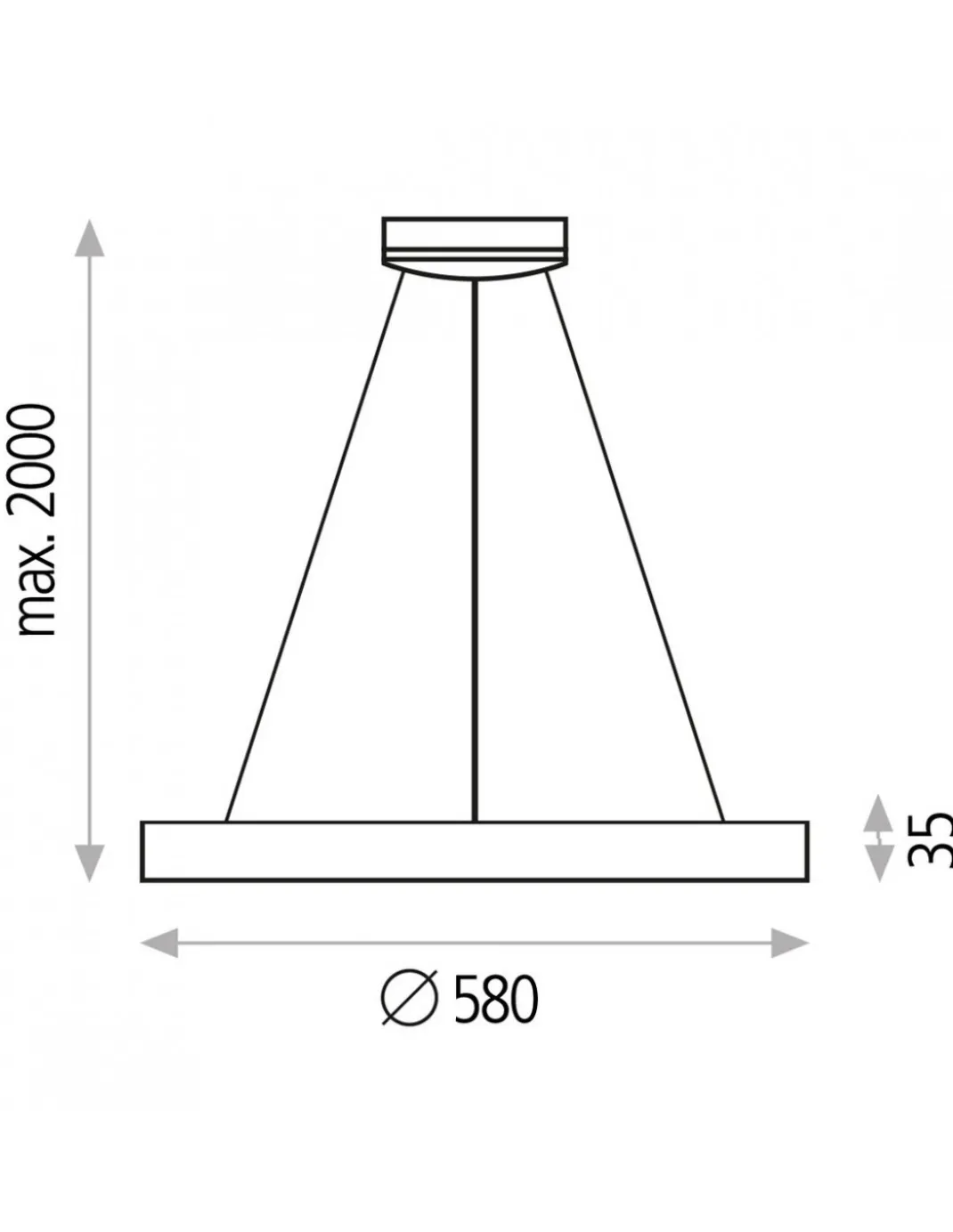 Lámpara Colgante de Techo Grace - ACB - LED, forma cilíndrica, blanca