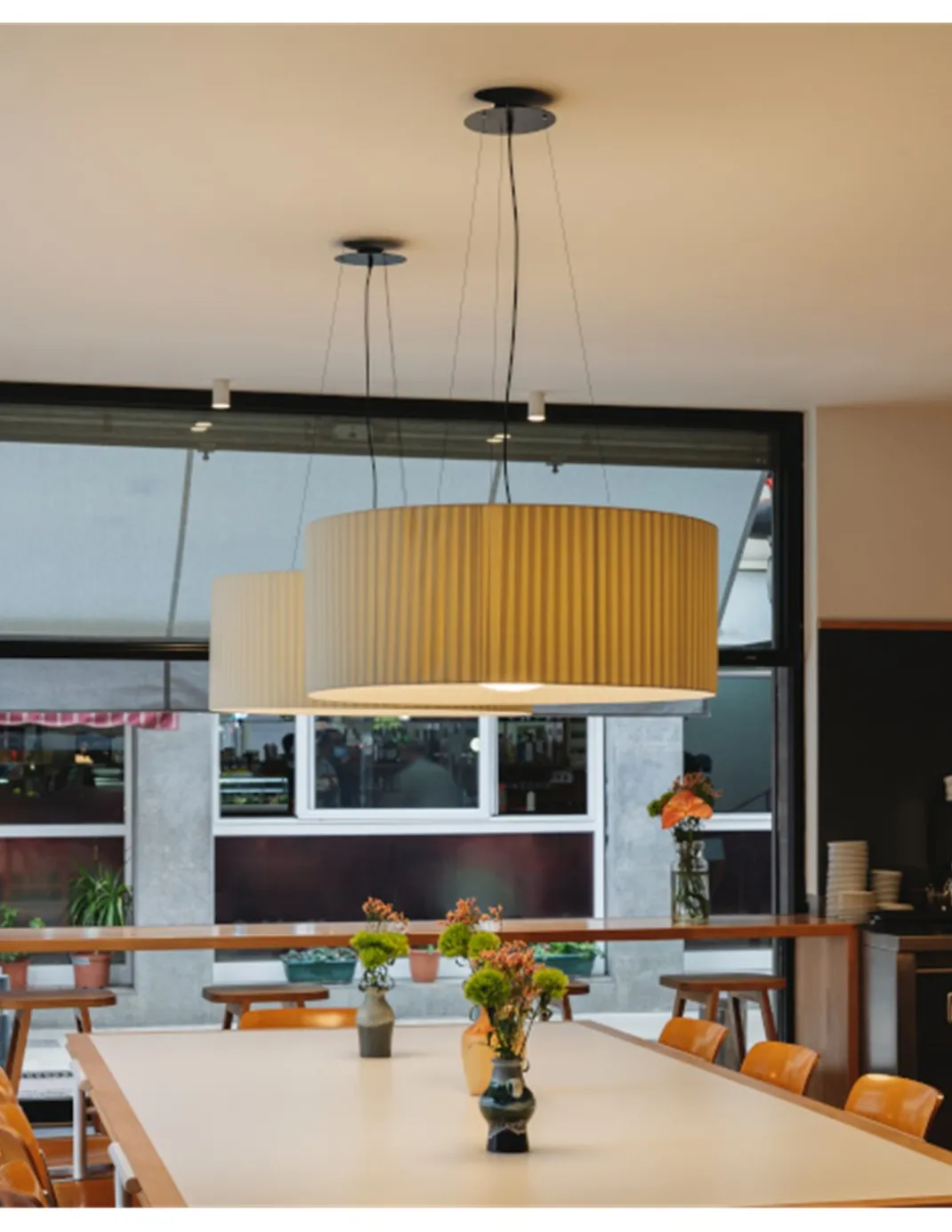 Lámpara colgante de techo LAP - Milán - Lámpara decorativa traslúcida color crudo
