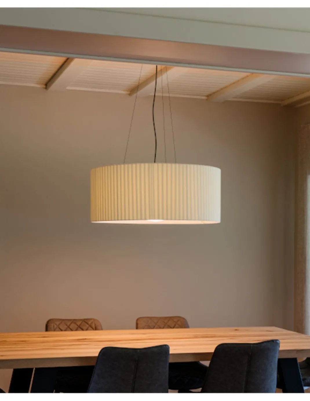 Lámpara colgante de techo LAP - Milán - Lámpara decorativa traslúcida color crudo