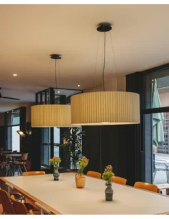 Lámpara colgante de techo LAP - Milán - Lámpara decorativa traslúcida color crudo