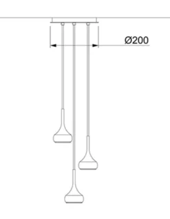 Lámpara colgante de techo 3 luces Mini Maxi – Pujol Iluminación