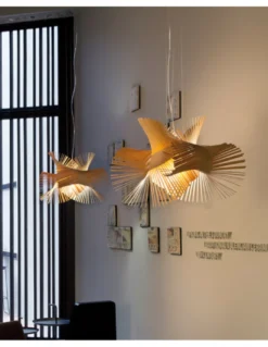 Lámpara colgante de techo Minimikado - LZF - Lámpara artesanal decorativa hecha a mano, de madera natural