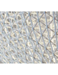 Lámpara colgante de techo Nans – Bover – 3 Pantallas de fibra sintética tejida a mano, LED regulable Triac