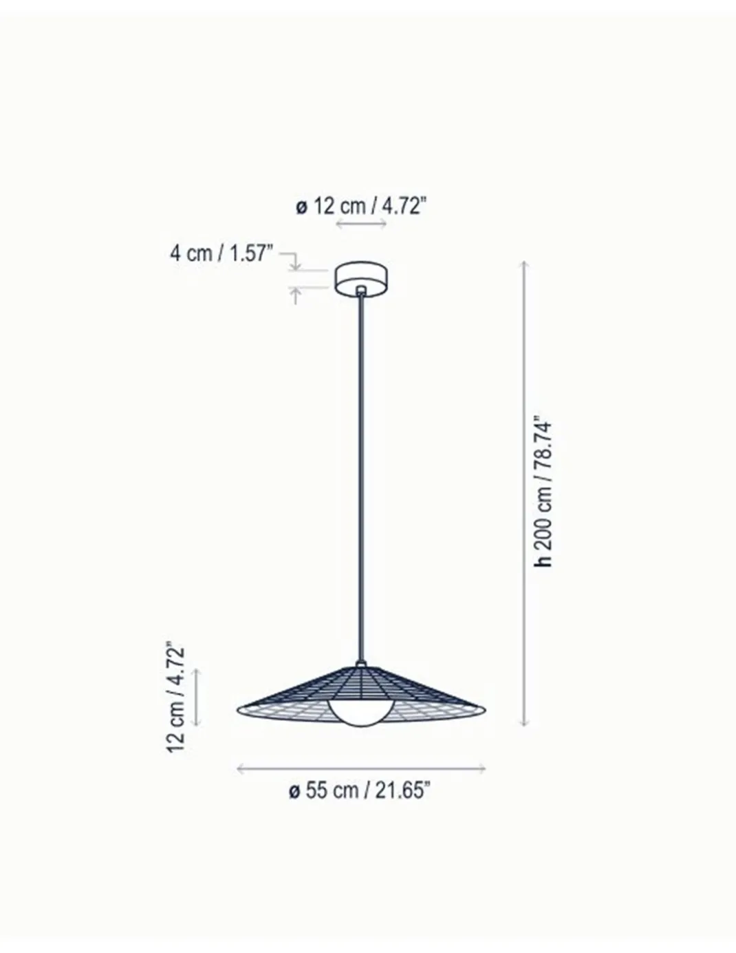 Lámpara colgante de techo Nans – Bover – Lámpara de exterior, Pantallas de fibra sintética tejida a mano, LED regulable Triac