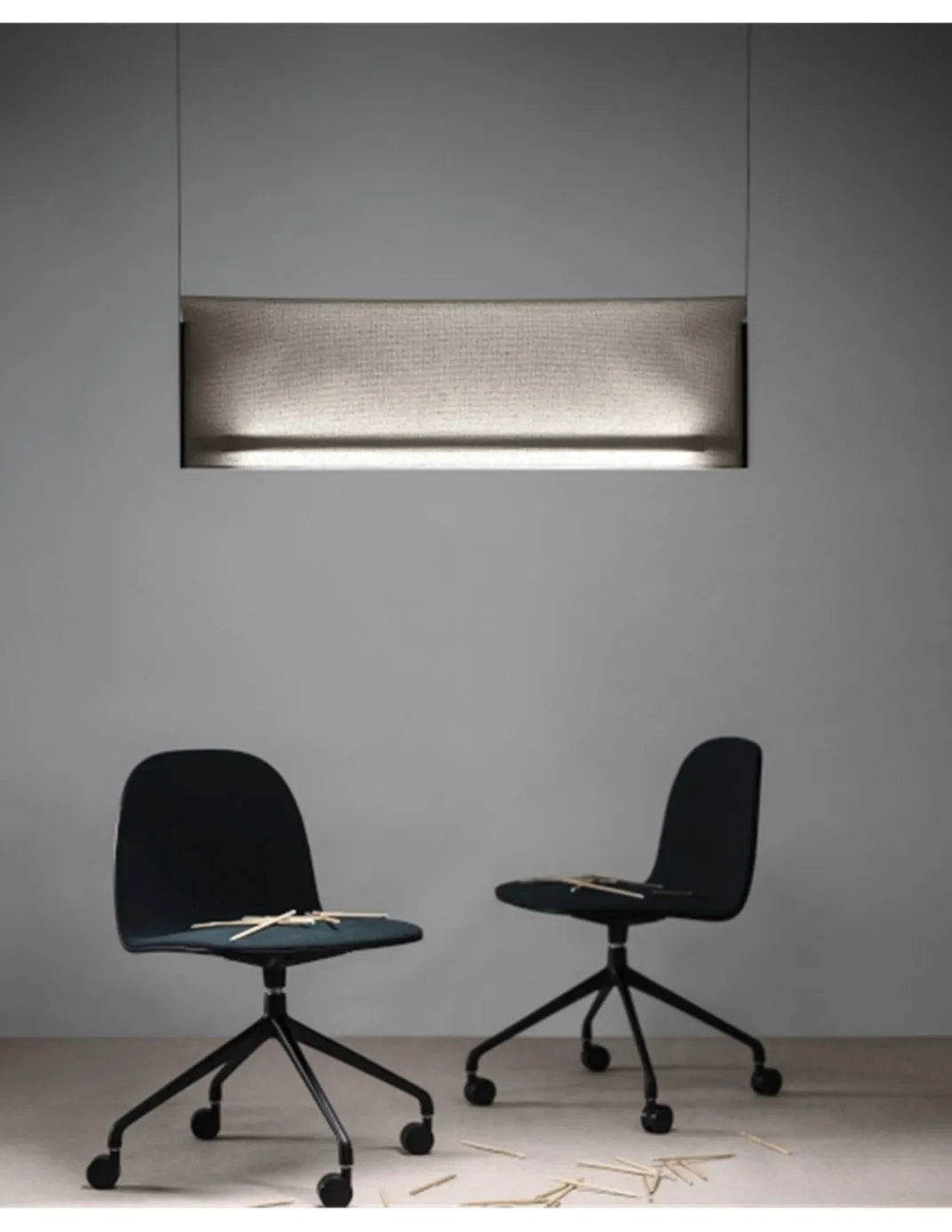 Lámpara colgante de techo Nebra – a-emotional light – Lámpara decorativa LED 2173 lm 2700K, Disponible en topo y beige