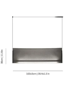 Lámpara colgante de techo Nebra – a-emotional light – Lámpara decorativa LED 2173 lm 2700K, Disponible en topo y beige