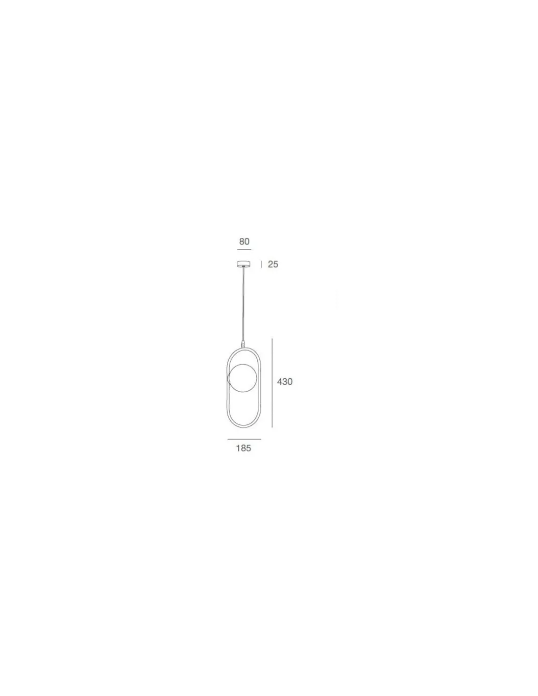 Lámpara colgante de techo Pea - Massmi - Lámpara minimalista, pantallas esféricas