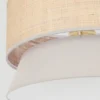 Lámpara colgante de techo Salomon – IDP Lampshades – Diseño natural, pantalla de lino y rafia