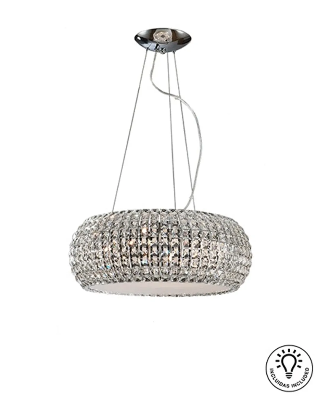 Lámpara colgante Diamond – Schuller – Pantalla de cristal, altura regulable