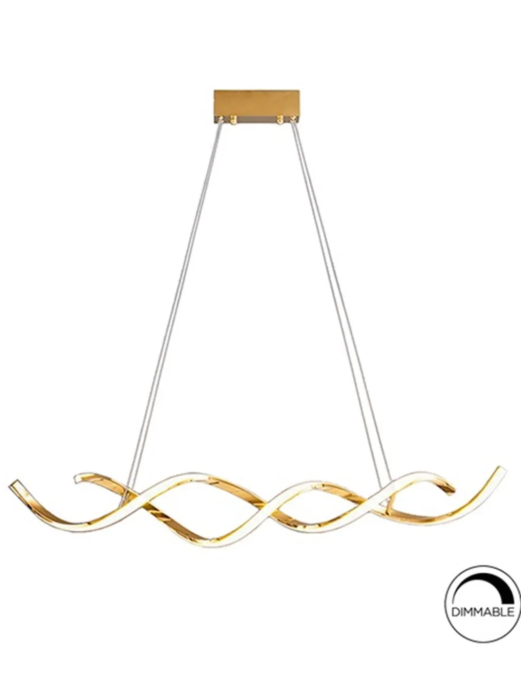 Lámpara colgante Dido – Schuller – Diseño moderno dorado brillante