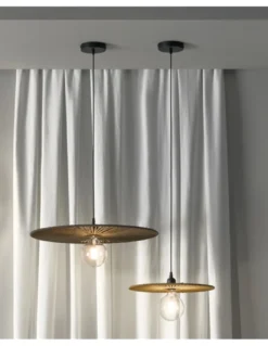 Lámpara colgante Disk - Massmi - Pantalla de cuerda trenzada