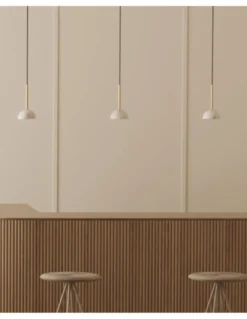 Lámpara colgante Dussa – Aromas – Lámpara de techo de mármol, altura ajustable, LED, regulable Dali-Push
