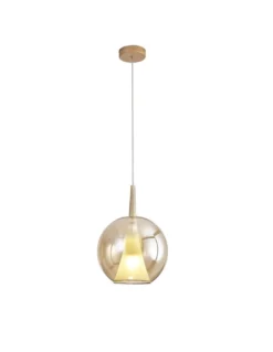 Lámpara colgante Elsa – Mantra – Diseño de cristal, pantalla redonda