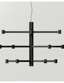 Lámpara colgante empotrable Art Chandelier - Arkoslight - Lámpara minimalista de 3 alturas