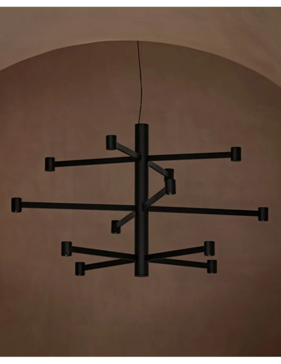 Lámpara colgante empotrable Art Chandelier - Arkoslight - Lámpara minimalista de 3 alturas