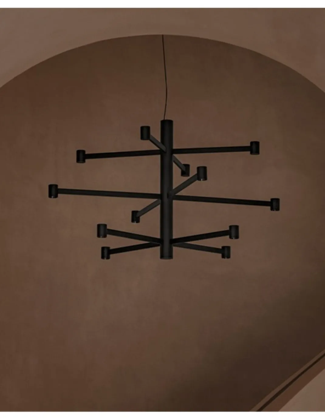 Lámpara colgante empotrable Art Chandelier - Arkoslight - Lámpara minimalista de 3 alturas