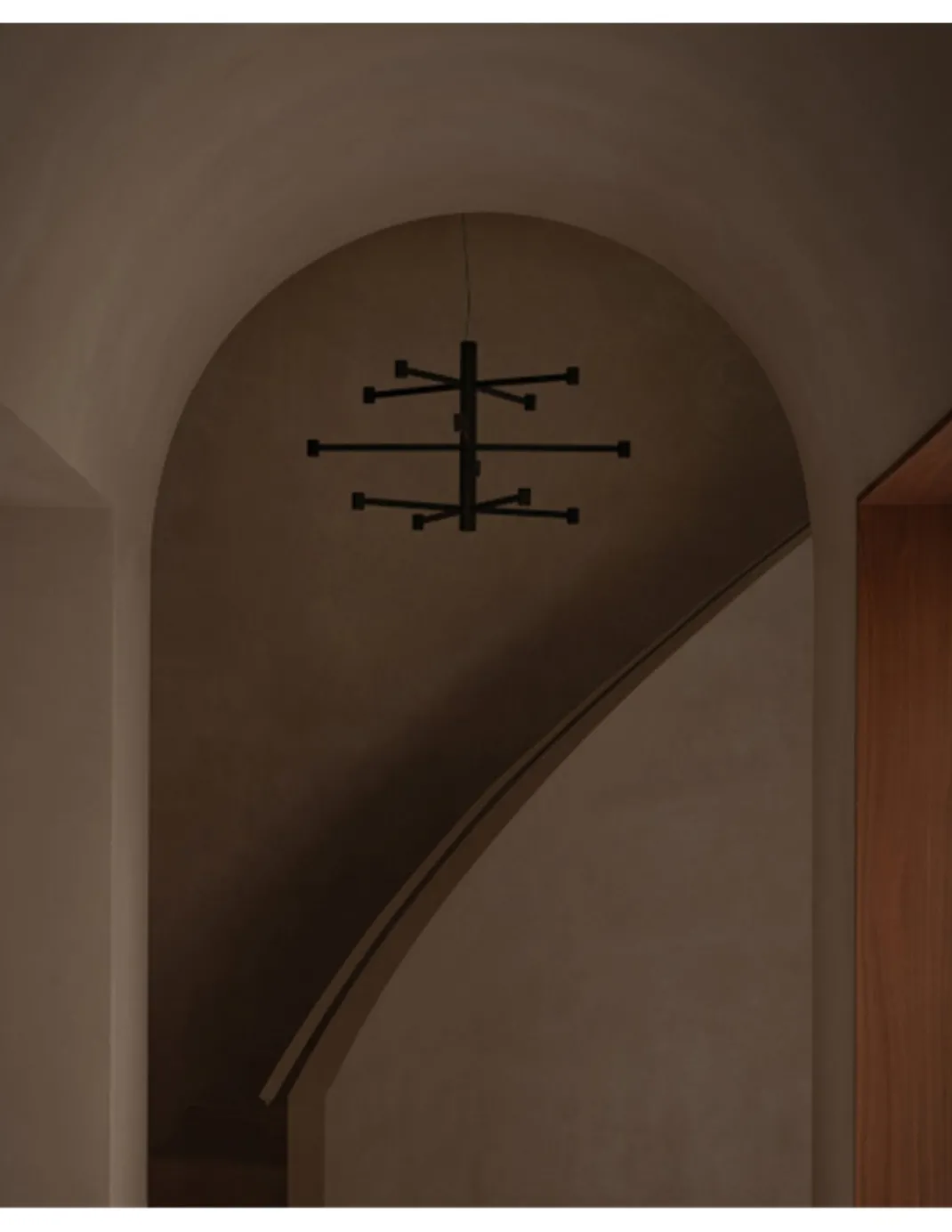 Lámpara colgante empotrable Art Chandelier - Arkoslight - Lámpara minimalista de 3 alturas