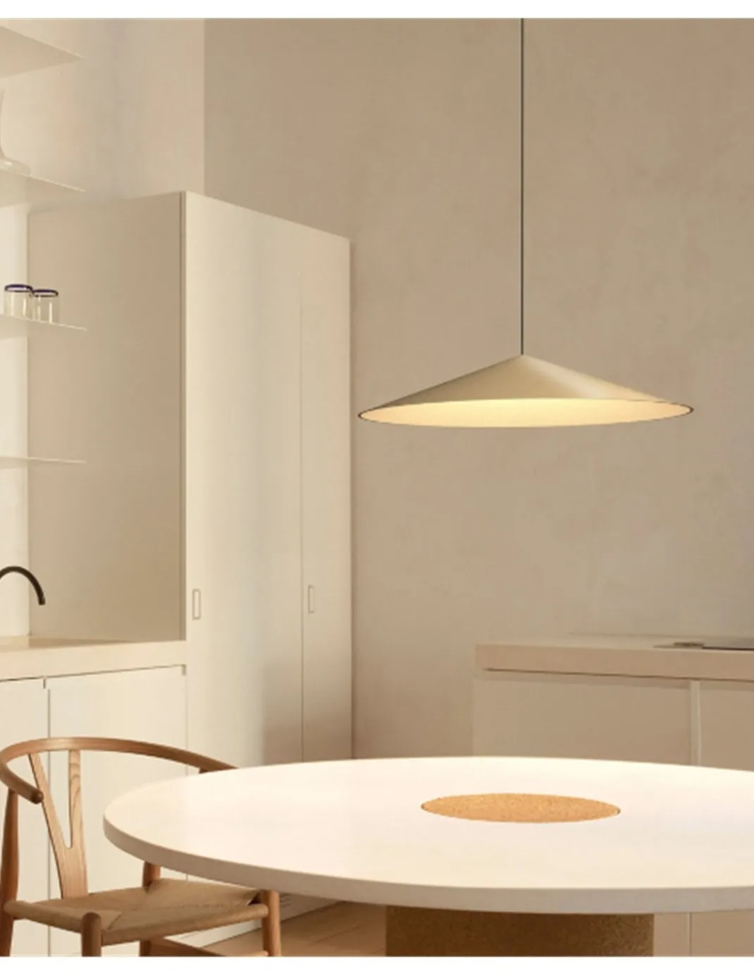 Lámpara colgante empotrable Dune - Arkoslight - Lámpara minimalista con pantalla cónica