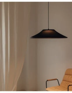 Lámpara colgante empotrable Warp - Arkoslight - Pantalla textil, translúcida